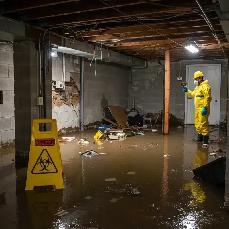 Flooded Basement Electrical Hazard in Aspen Hill, MD Property